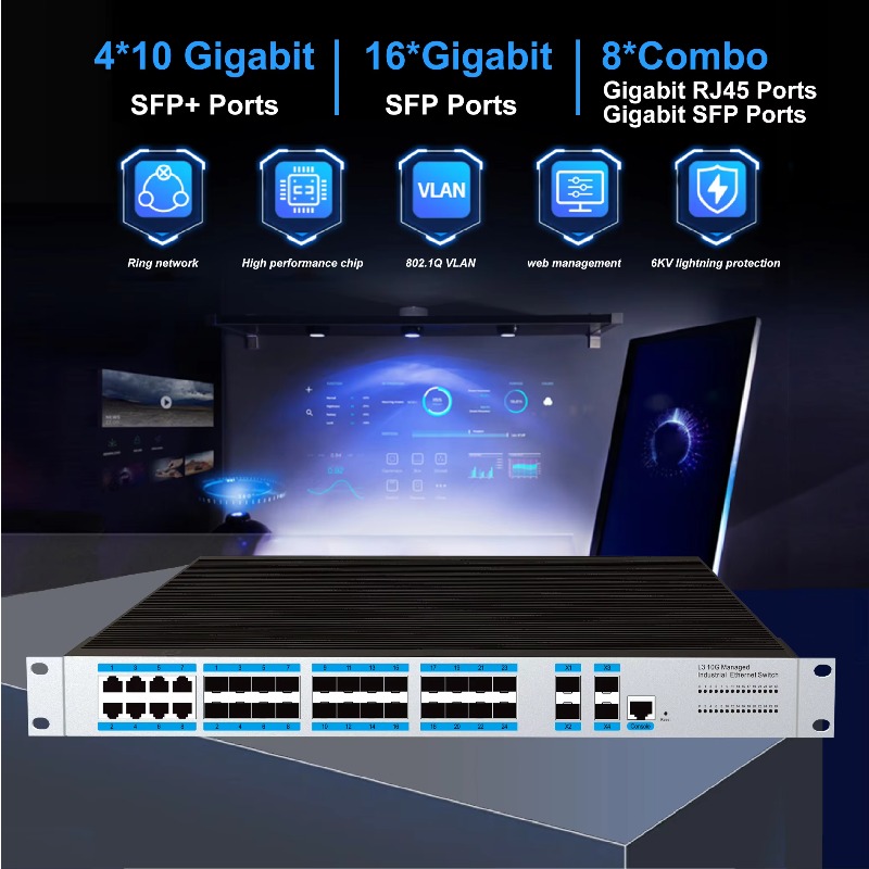 24 SFP Ports Industrial Manage - Sfp+ 10G Managed Switch 8 Port recension och pris