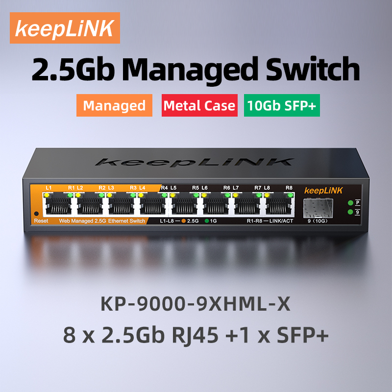 KeepLiNK 2.5Gb Managed Switch  - Sfp+ 10G Managed Switch 8 Port recension och pris
