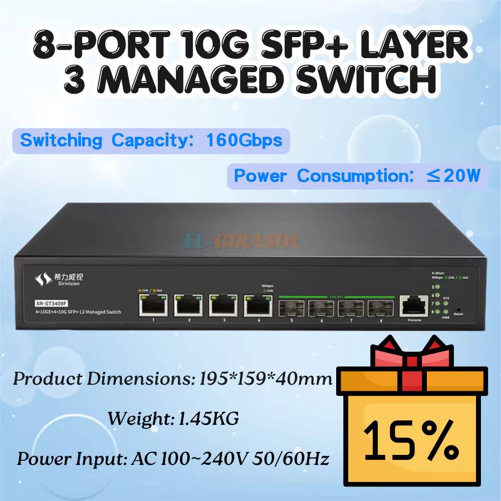 Sirivision 8 Port 10G SFP+ L3  - Sfp+ 10G Managed Switch 8 Port recension och pris