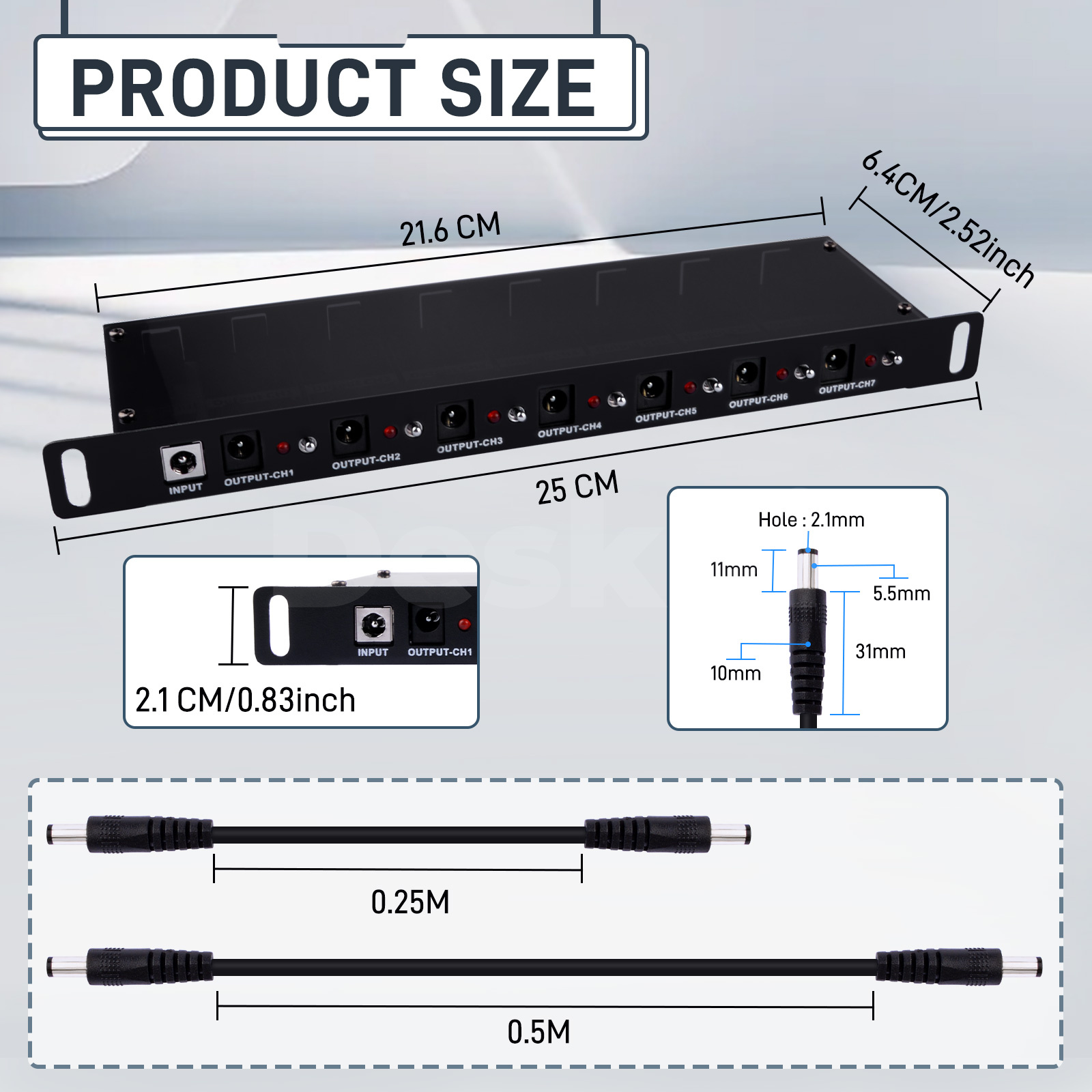 DeskPi DC PDU Lite 7-CH 0.5U f - Deskpi Super6C recension och pris