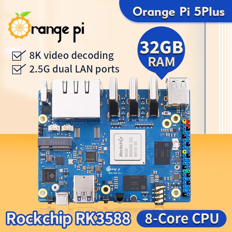 DroMaRockchip Single Board RK3 - Orange Pi 5 Plus 32Gb recension och pris