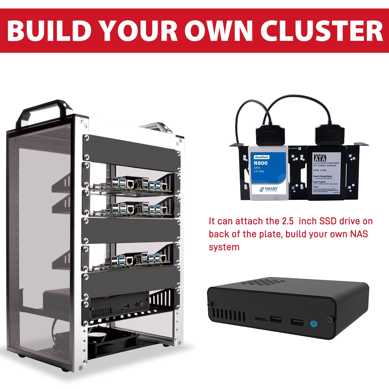 DeskPi RackMate T1 Rackmount,  - Deskpi Super6C recension och pris